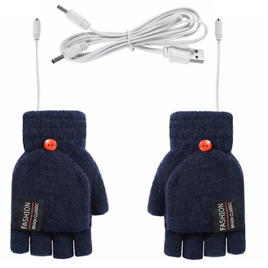 USB Rechargeable Heated Gloves with Adjustable Warmth Settings