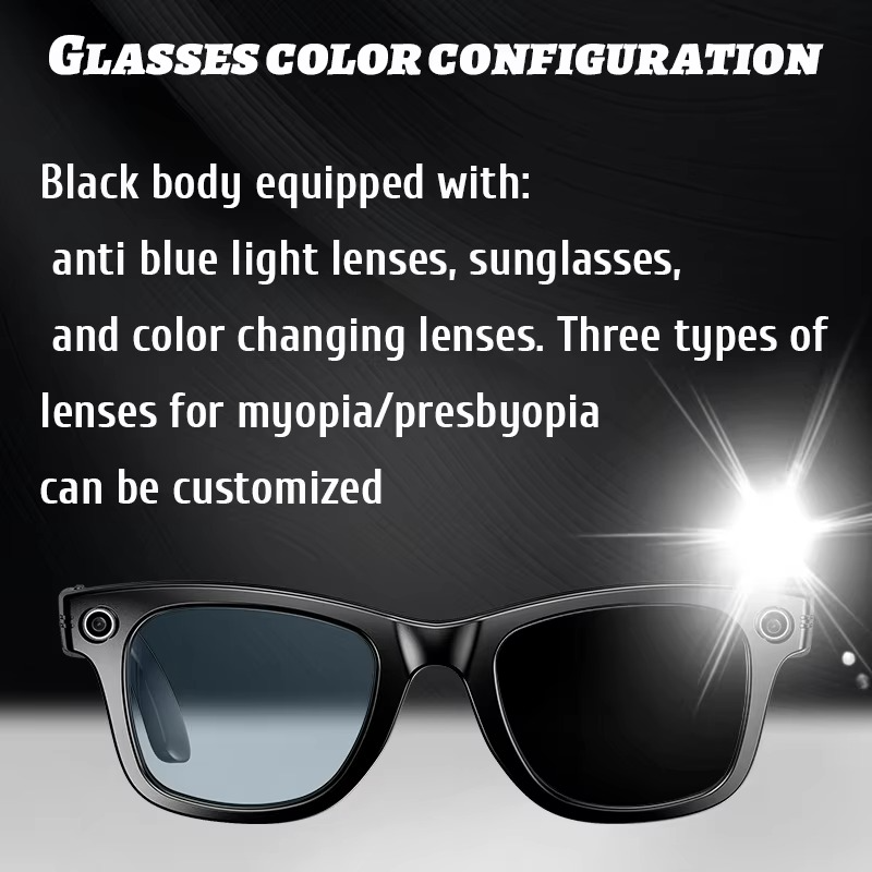 Smart Glasses: Capture Photos, Videos, AI Translations & Bluetooth Audio