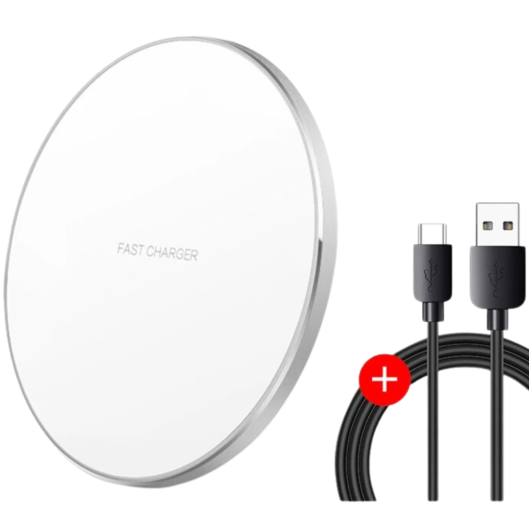 30W Wireless Charger Pad with USB C for iPhone, Samsung & Android Devices