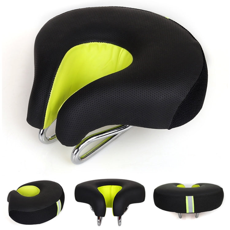 Seamless Mountain Bike Seat with Thick Soft Padding - Green