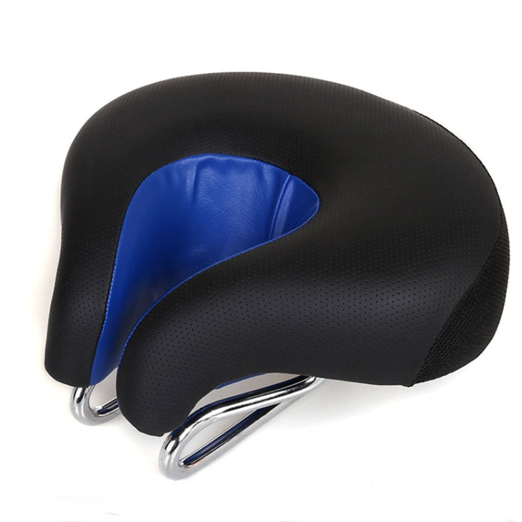 Noseless Mountain Bike Saddle with Soft Padding, Blue