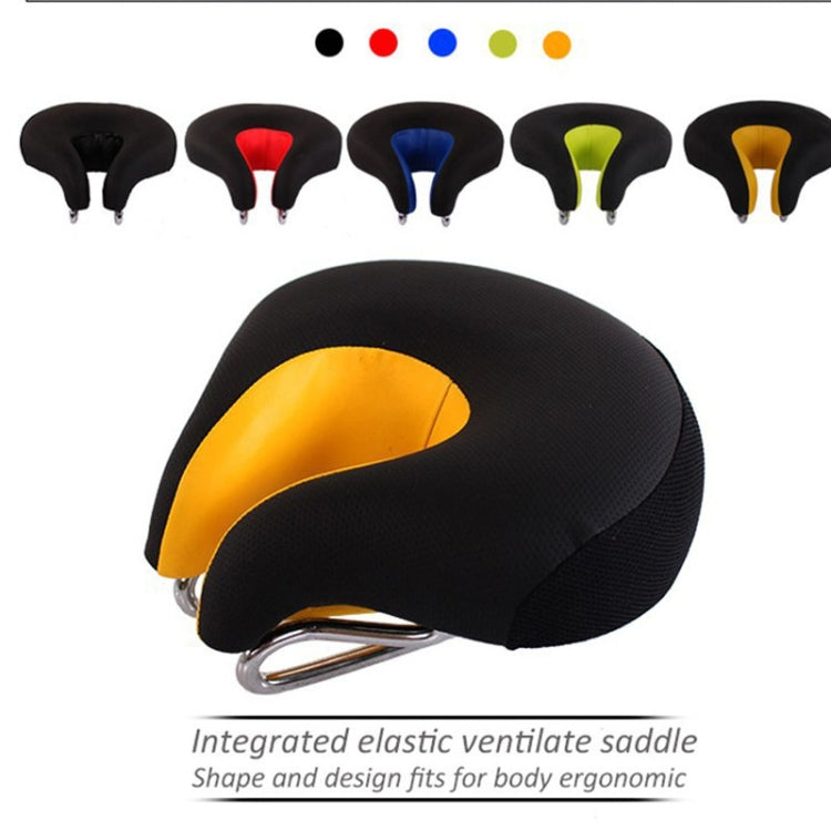 Noseless Mountain Bike Saddle with Soft Padding, Blue