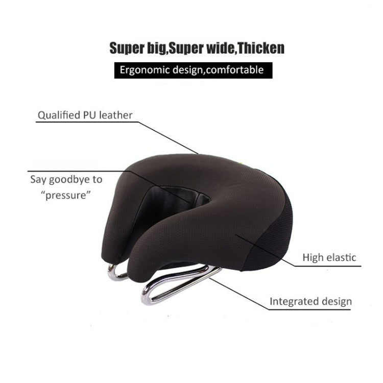 Noseless Mountain Bike Saddle with Soft Padding, Blue