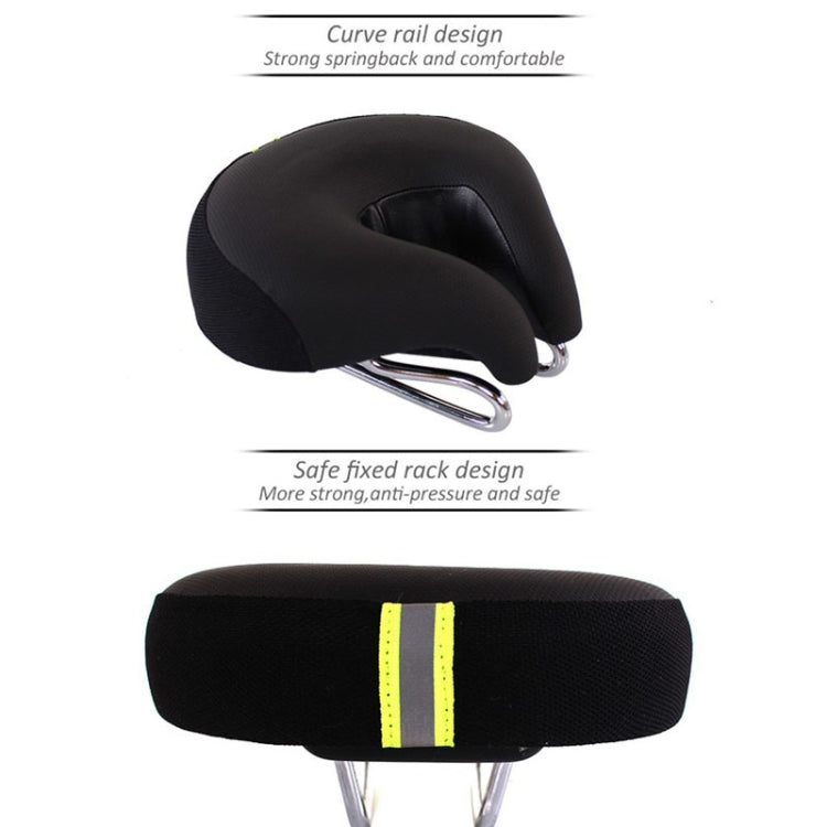 Seamless Mountain Bike Seat with Thick Soft Padding - Green