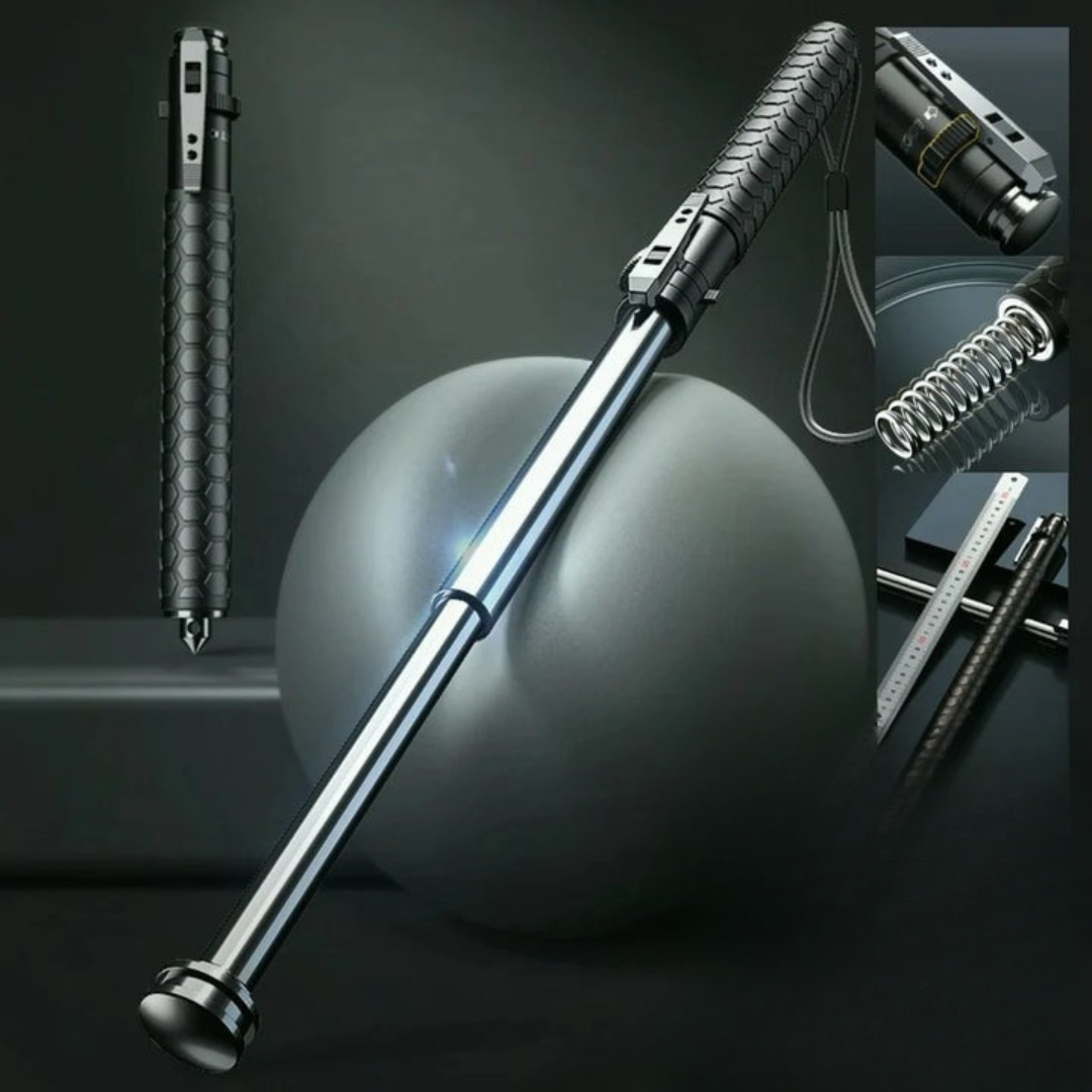 Self-Defense Hiking and Urban Safety Walking Stick with Auto Deployment