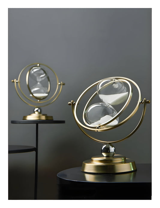 Luxury Hourglass Clock with Elegant Gold Frame & Timeless Appeal
