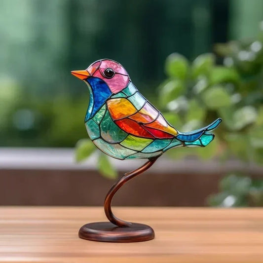 Colorful Acrylic Bird Branch Table Decor
