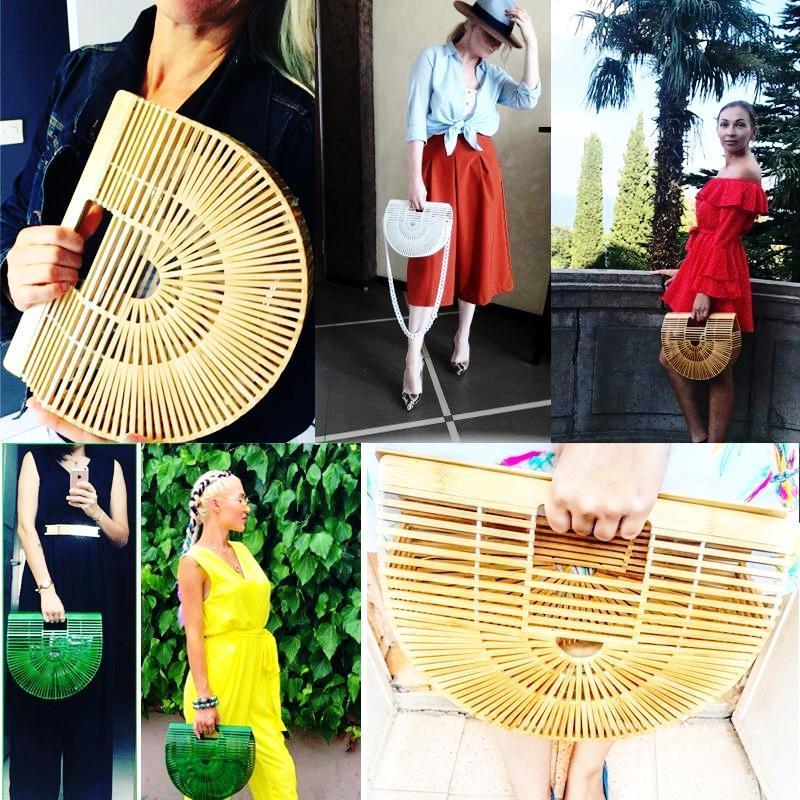 Women's Bamboo Handbag in Bohemian Style