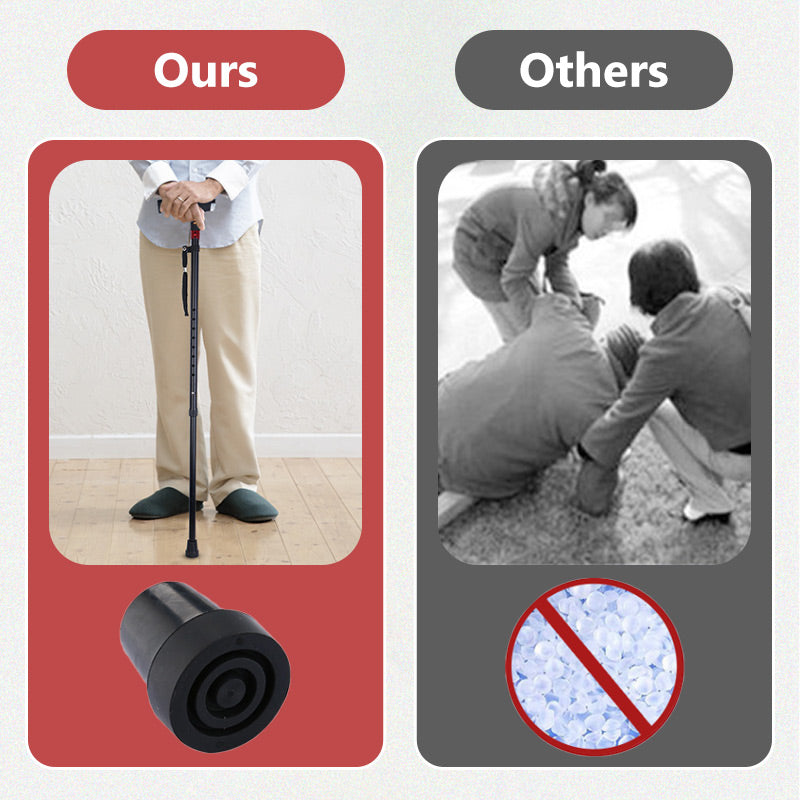 Smart Walking Cane with LED Light, Radio, and Emergency Alarm, Adjustable