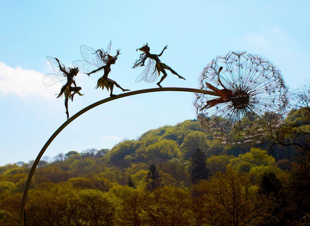 Enchanting Garden Ornament - Whimsical Dancing Spirits