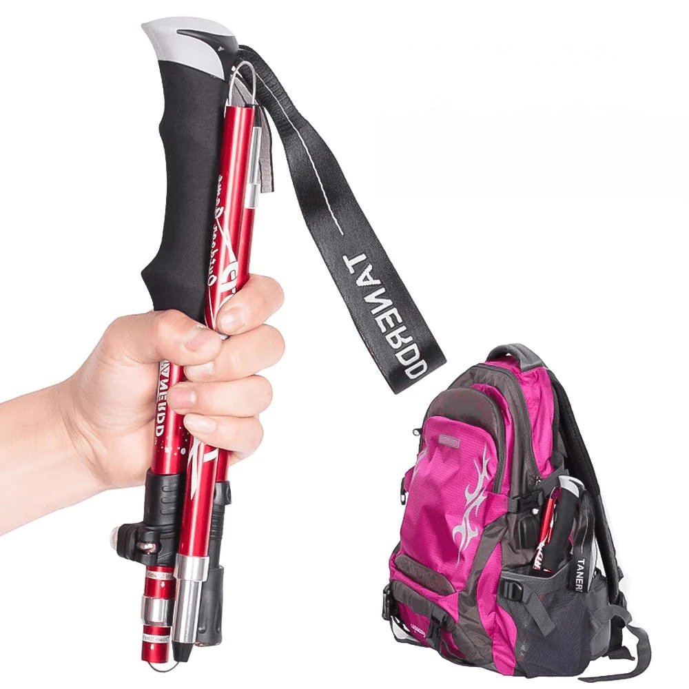 Lightweight, Foldable Trekking Poles for Hiking & Walking, Adjustable Height