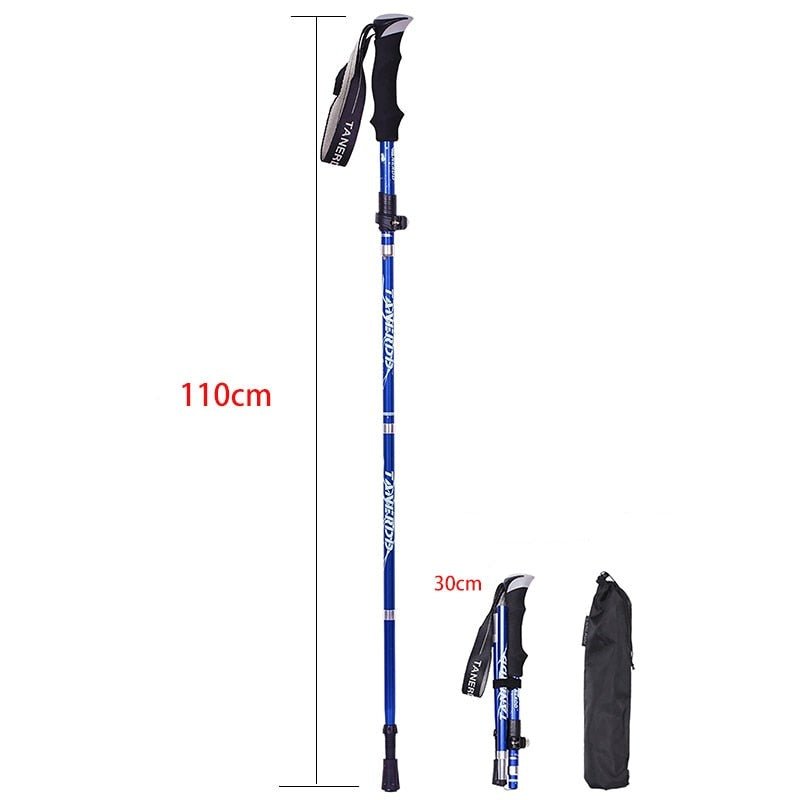 Lightweight, Foldable Trekking Poles for Hiking & Walking, Adjustable Height