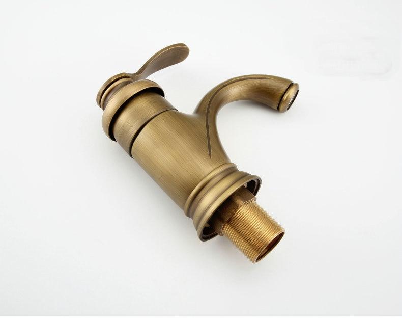 Antique Brass Bathroom Faucet Sink Mixer Tap Fixtures