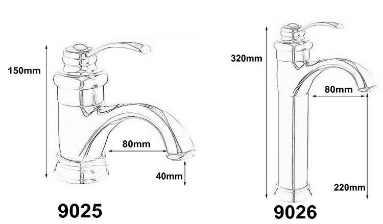 Antique Brass Bathroom Faucet Sink Mixer Tap Fixtures