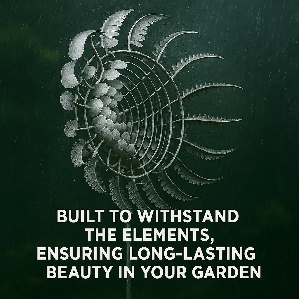 Metal Garden Wind Spinner with Telescopic Pole
