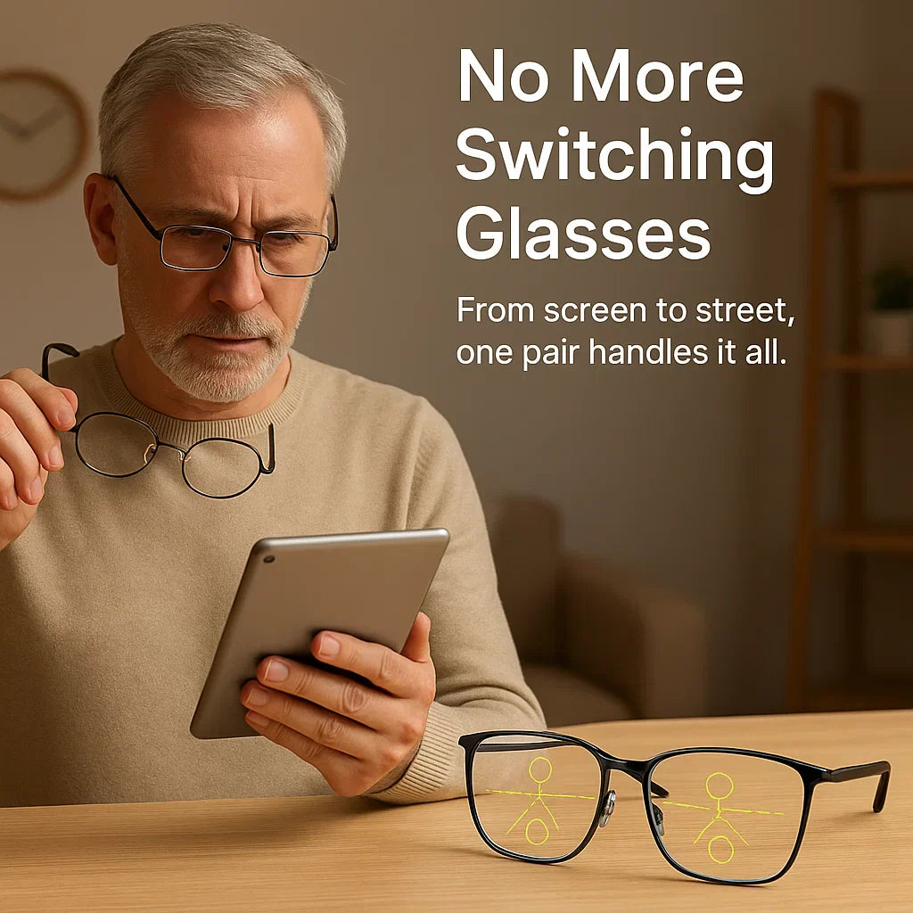 Progressive Multifocal Eyewear for All-Distance Clarity