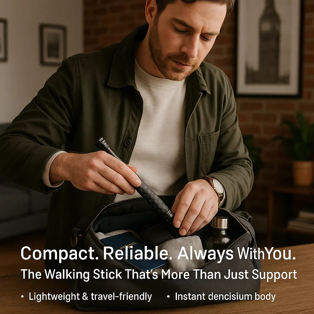 Self-Defense Hiking and Urban Safety Walking Stick with Auto Deployment
