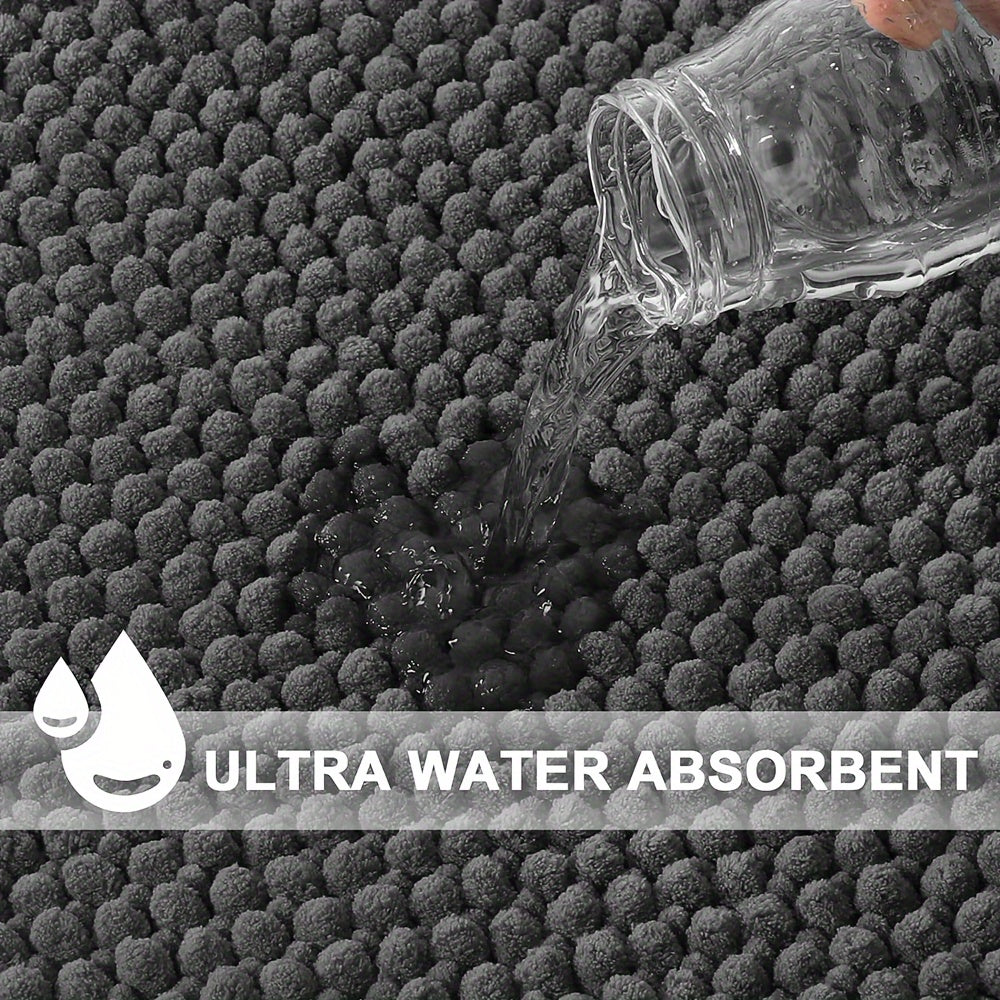 L-Shaped Non-Slip Corner Bath Mat for Showers, Soft & Absorbent, 40x40x80 cm