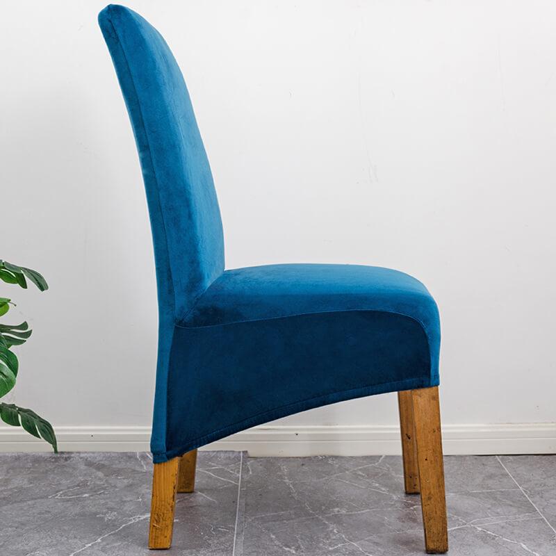 Stretch Velvet Dining Chair Slipcovers XL Size | Set of 4 Non-Slip & Soft