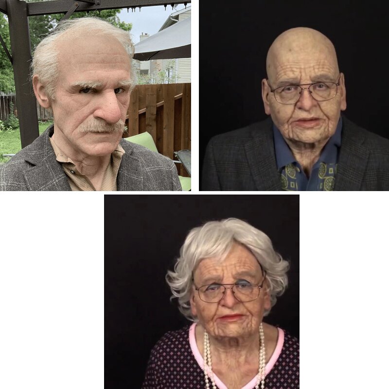 Old Man Latex Mask – Realistic Halloween Costume for Adults