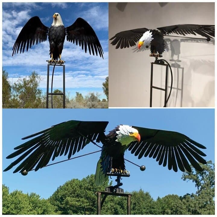 Metal Garden Wind Spinner with Stake – Weather-Resistant Lawn Decor