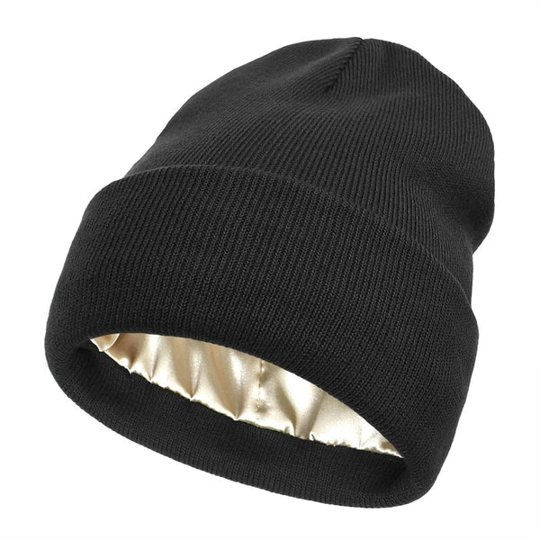 Silk-Lined Winter Hat – Wool Warmth & Anti-Frizz Hair Care