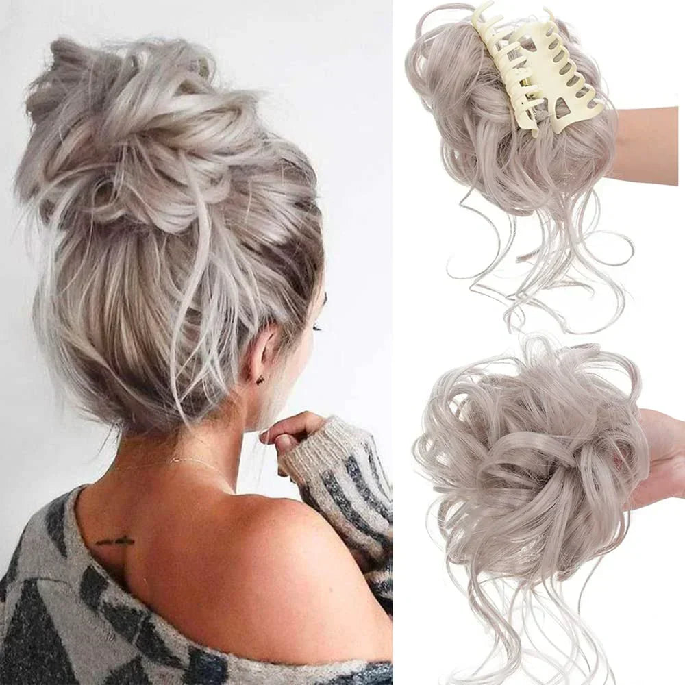 Volumizing Curly Clip-in Hair Bun for a Natural, Effortless Look