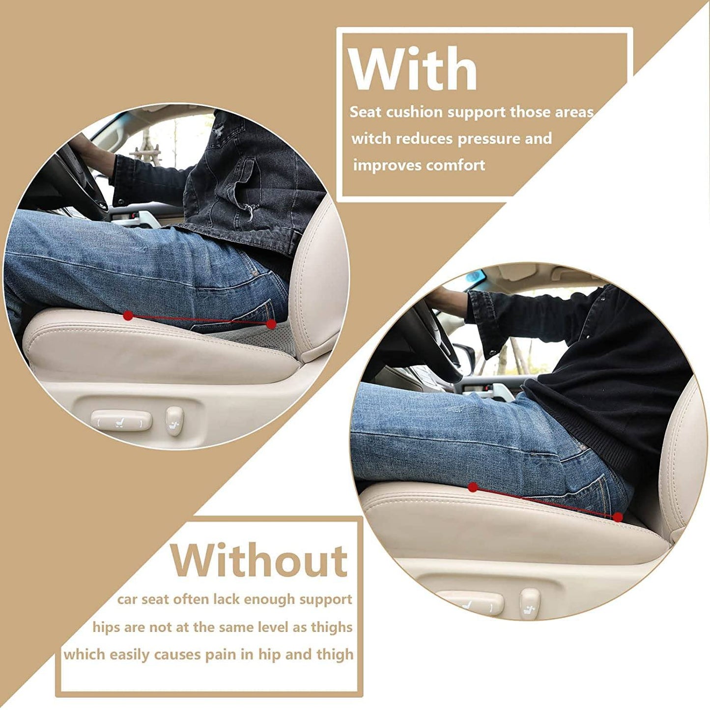 Car Seat Booster Cushion for Short Drivers