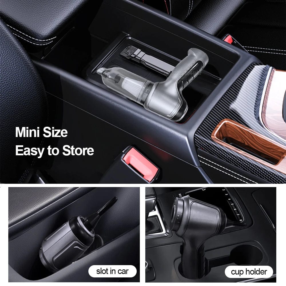 Compact Cordless Car Vacuum - High Suction Handheld Cleaner for Fast Auto Care