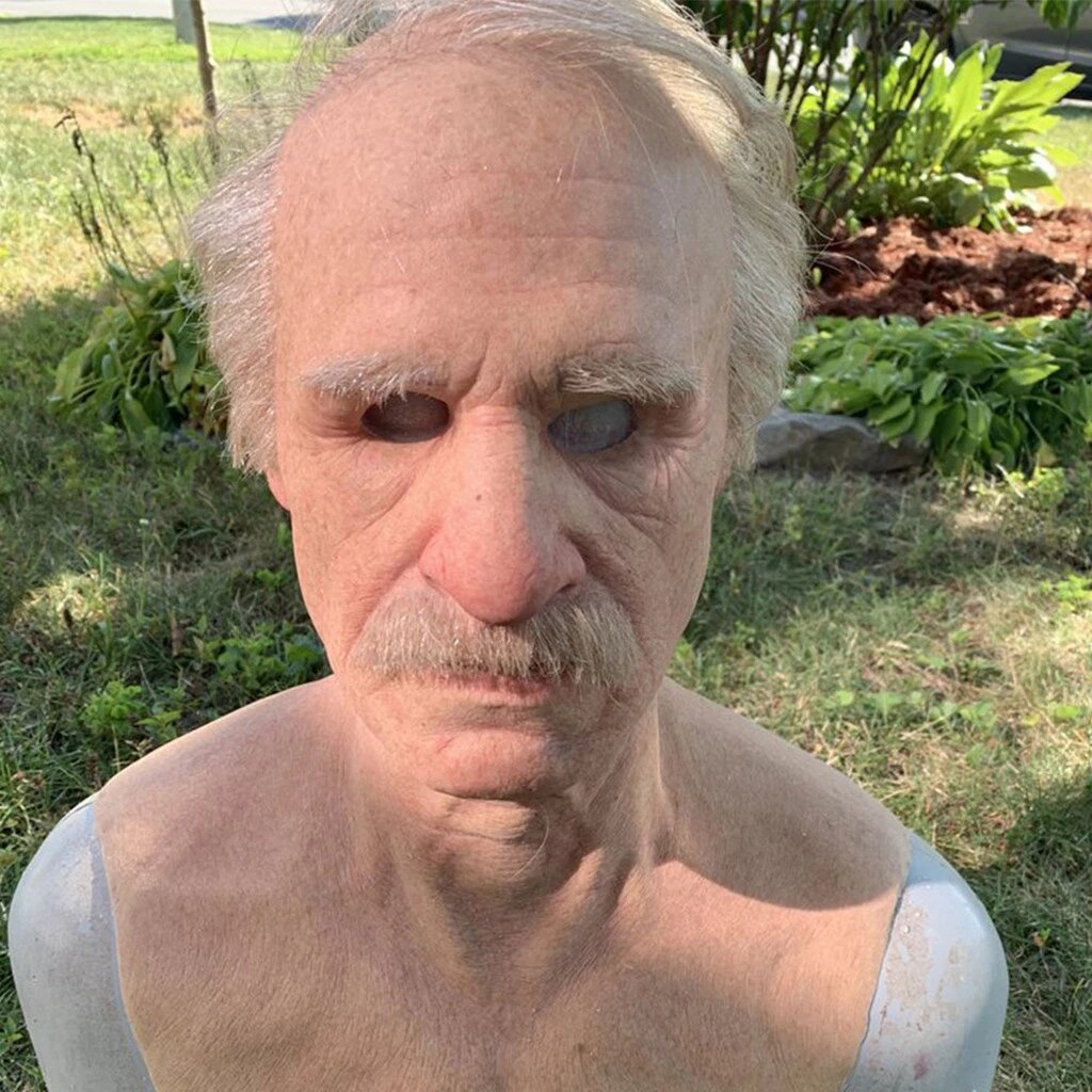 Old Man Latex Mask – Realistic Halloween Costume for Adults