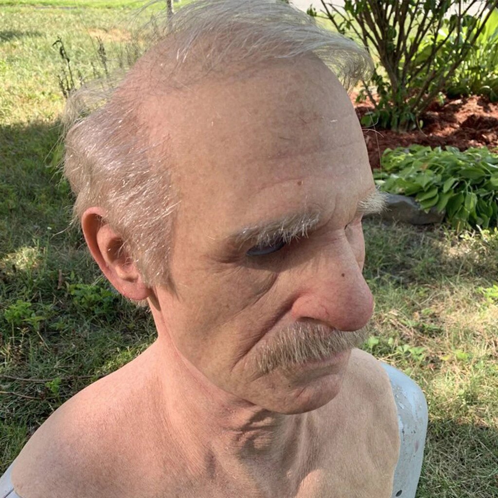 Realistic Latex Old Man Mask for Halloween and Cosplay