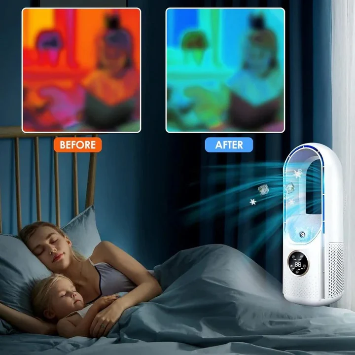 Blade-Free Quiet Portable Cooler for Efficient Airflow