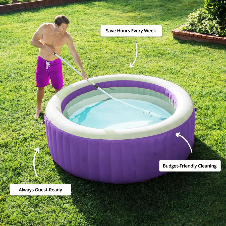Cordless Rechargeable Pool Cleaner with Versatile Interchangeable Heads