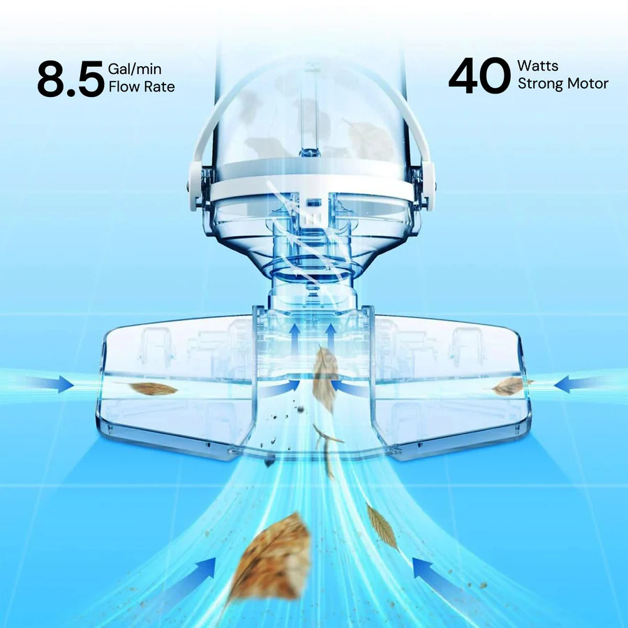 Cordless Rechargeable Pool Cleaner with Versatile Interchangeable Heads