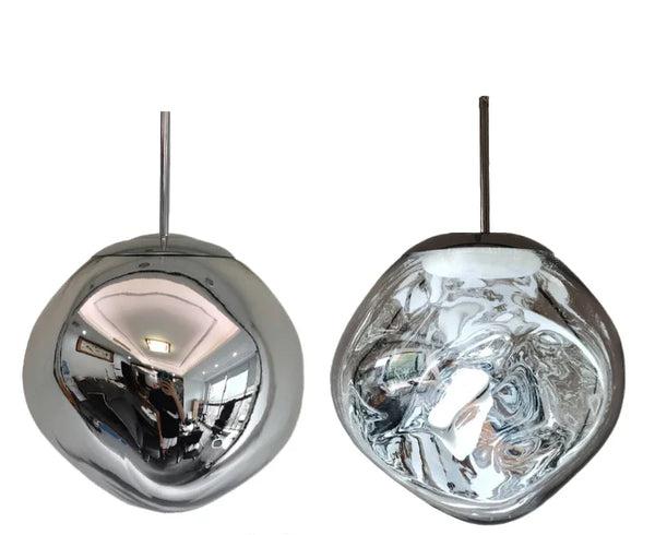 Scandinavian Glass Pendant Light | Modern Minimalist Design | Clear Finish