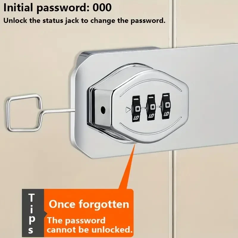 3-Digit Combination Lock for Secure Cabinet Protection