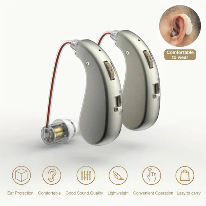 USB Rechargeable Hearing Aid Headphones for Seniors