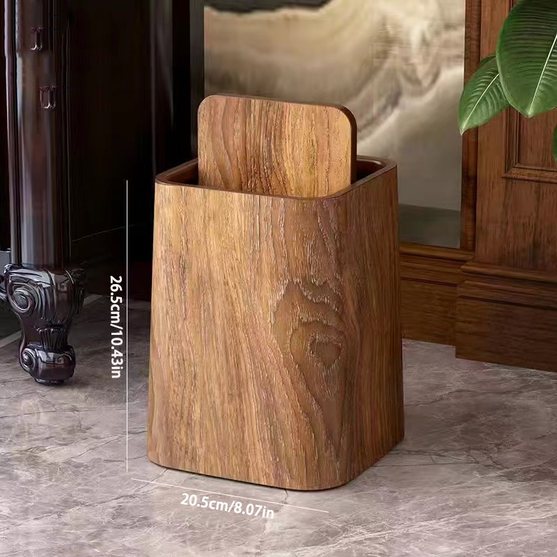 Elegant Marble Waste Bin with Swivel Lid