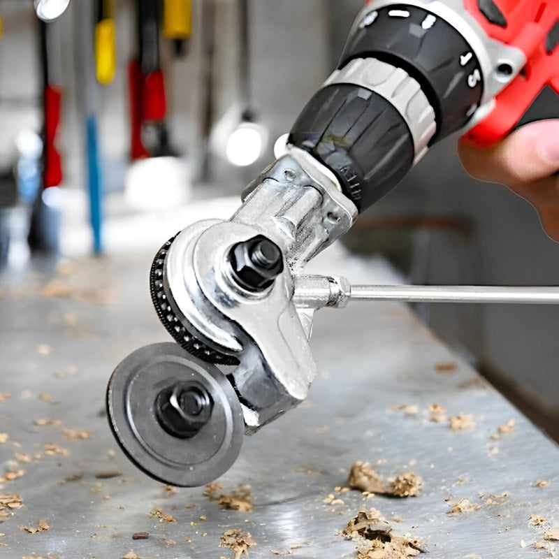 Heavy-Duty Drill Attachment for Precise Metal Cutting