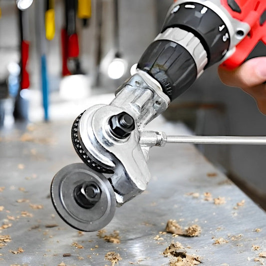 Heavy-Duty Drill Attachment for Precise Metal Cutting