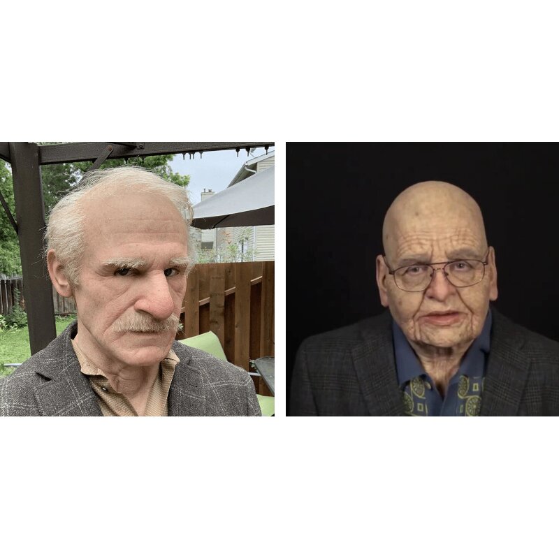 Old Man Latex Mask – Realistic Halloween Costume for Adults