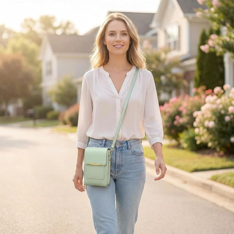 RFID Secure Crossbody Phone Wallet