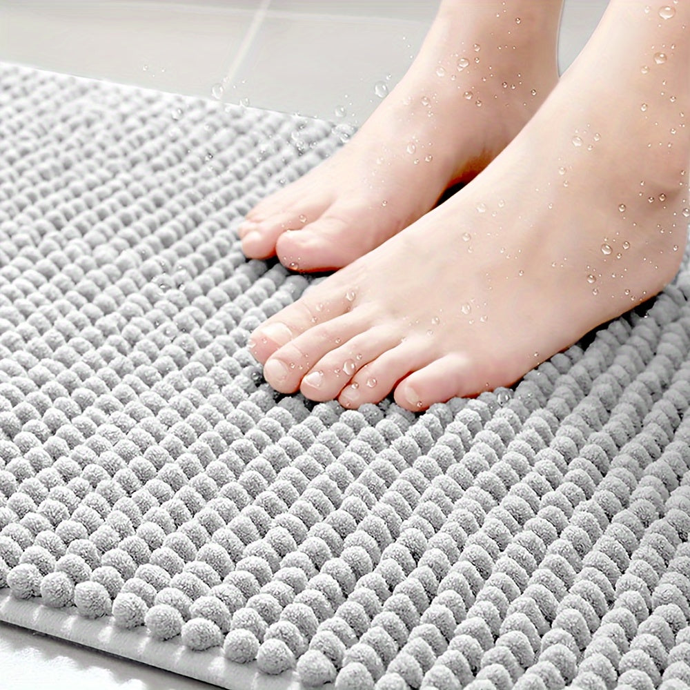 L-Shaped Non-Slip Corner Bath Mat for Showers, Soft & Absorbent, 40x40x80 cm