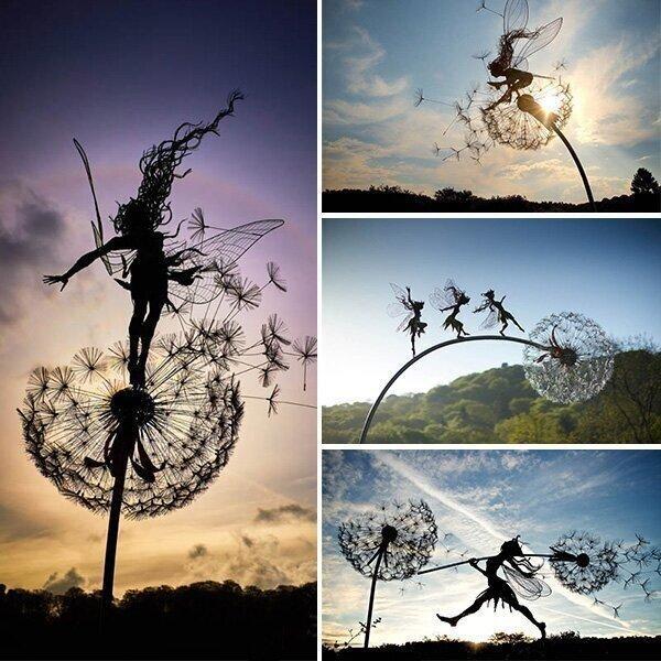 Enchanting Garden Ornament - Whimsical Dancing Spirits