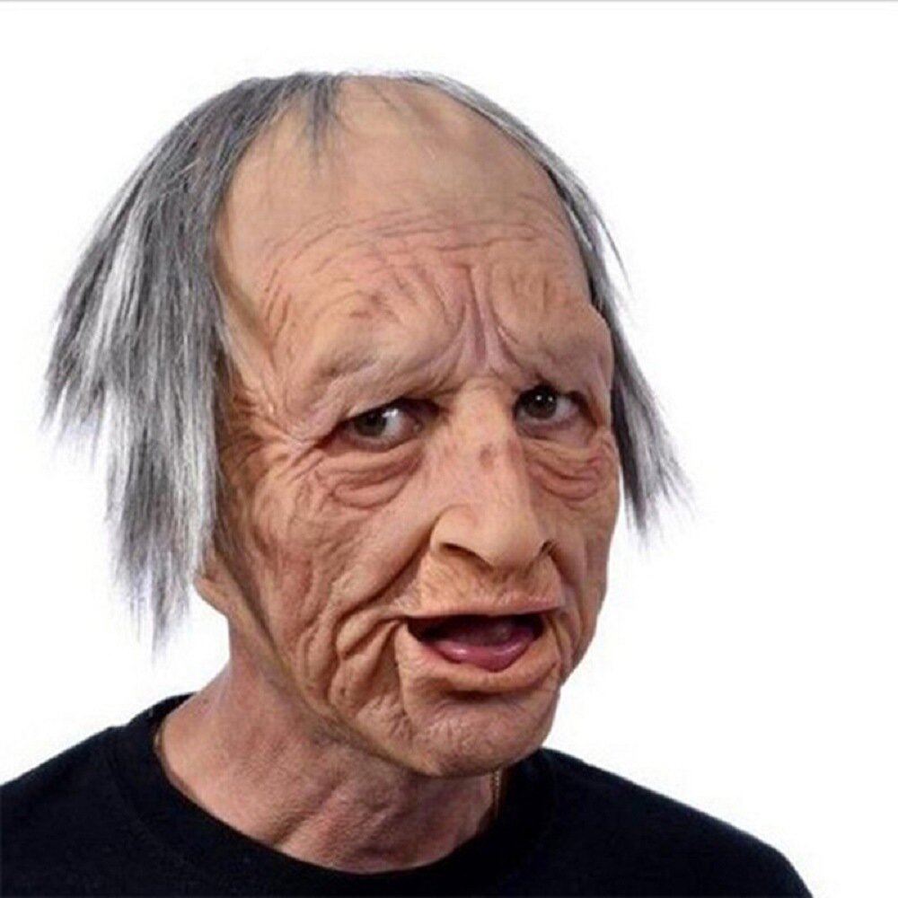 Realistic Latex Old Man Mask for Halloween and Cosplay