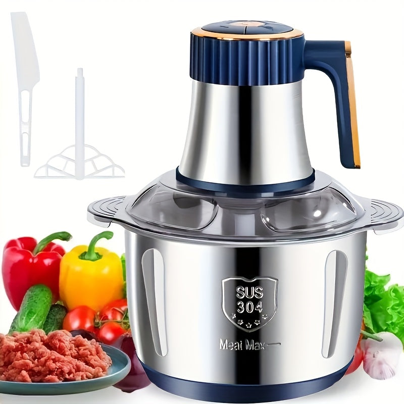 Stainless Steel Food Processor - High-Speed Meat Grinder & Veggie Chopper (5L)