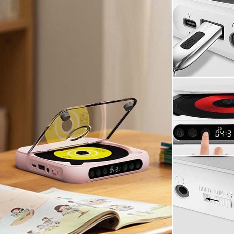 Portable CD Player with Bluetooth Connectivity