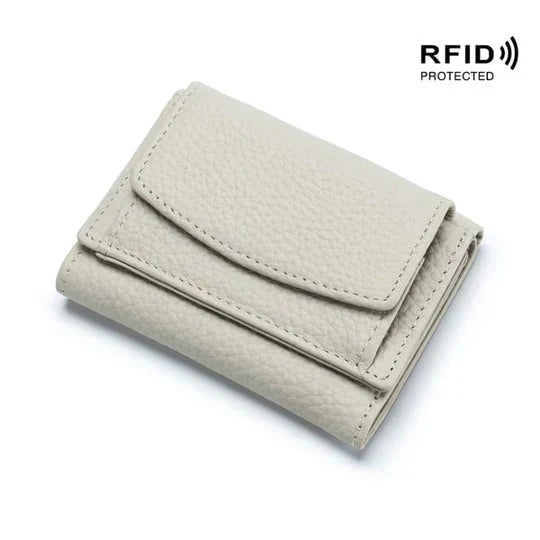 RFID Blocking Leather Wallet | Slim Card Holder for Travel | Unisex Design