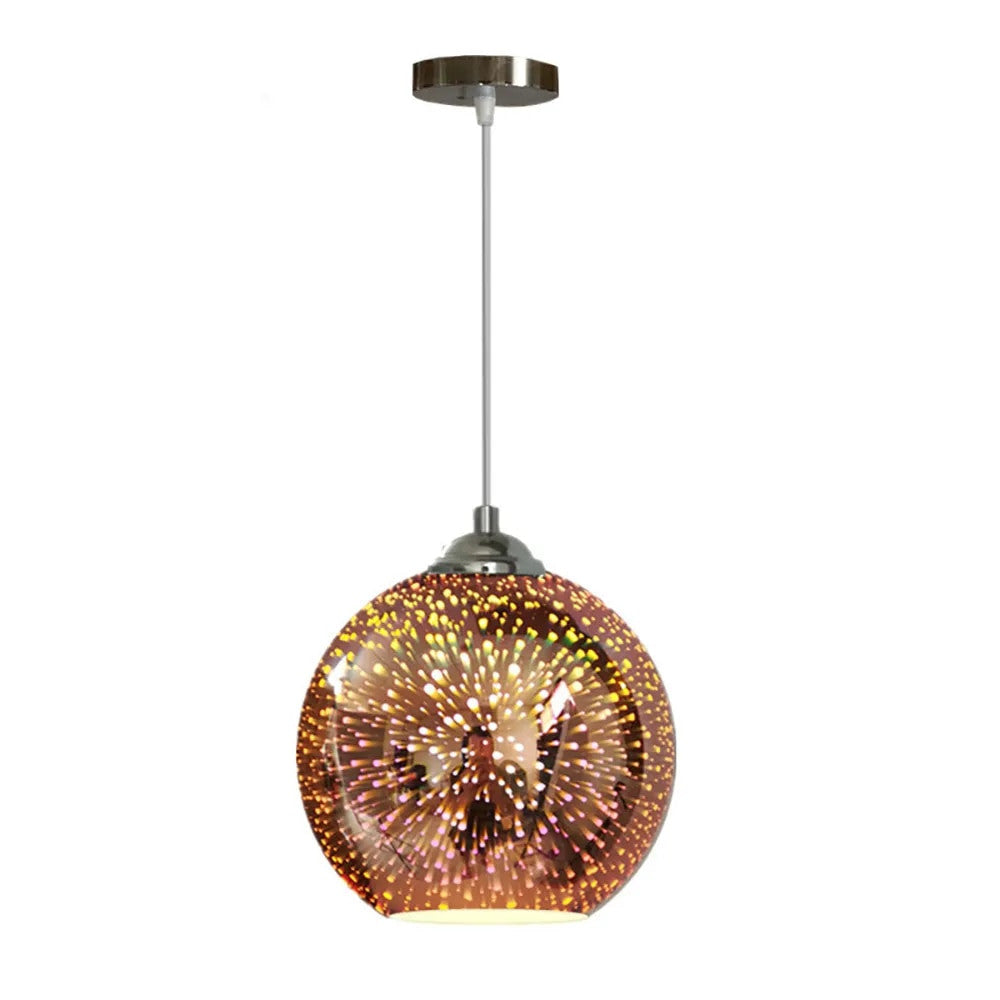 Perforated Glass Pendant Light Fixture