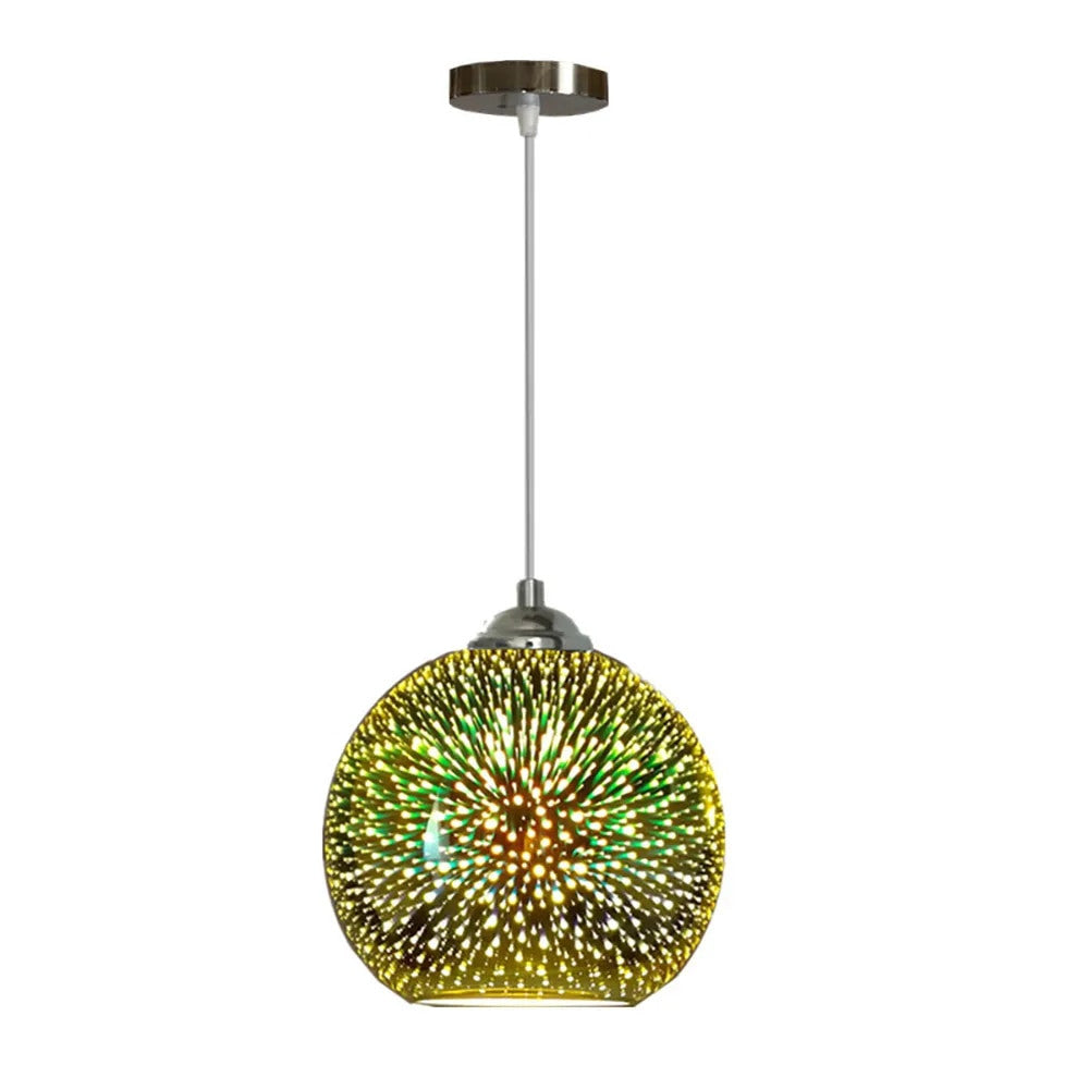 Perforated Glass Pendant Light Fixture